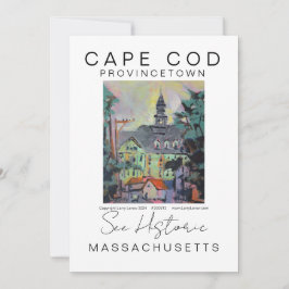 CAPE COD MASSACHUSETTS SCHILDERACHTIG REISPOSTER BEDANKKAART