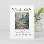 CAPE COD MASSACHUSETTS SCHILDERACHTIG REISPOSTER BEDANKKAART (Staand voorkant)