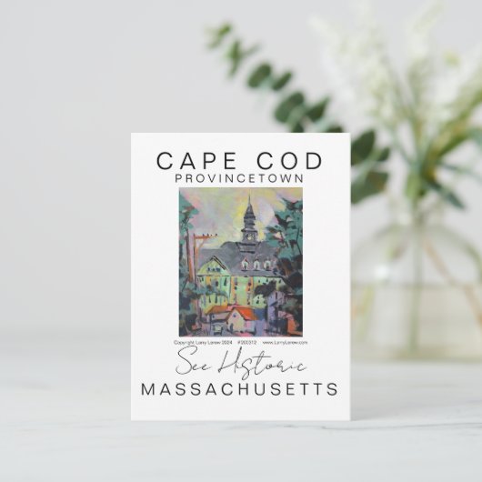 CAPE COD MASSACHUSETTS SCHILDERACHTIG REISPOSTER BRIEFKAART (Staand voorkant)