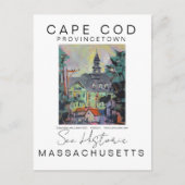 CAPE COD MASSACHUSETTS SCHILDERACHTIG REISPOSTER BRIEFKAART (Voorkant)