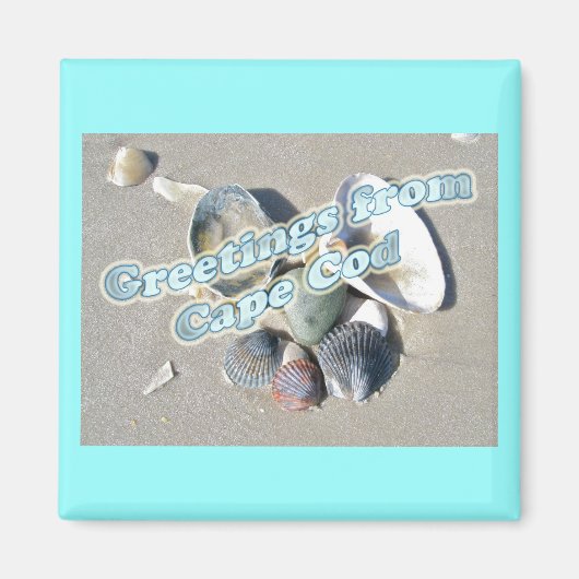 Cape Cod Massachusetts - Shell & Surf Magneet (Voorkant)