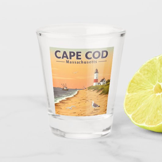  Cape Cod Massachusetts Shot Glas (Voorkant)
