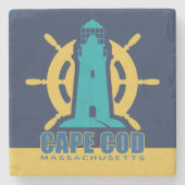 Cape Cod Massachusetts Stenen Onderzetter (Voorkant)