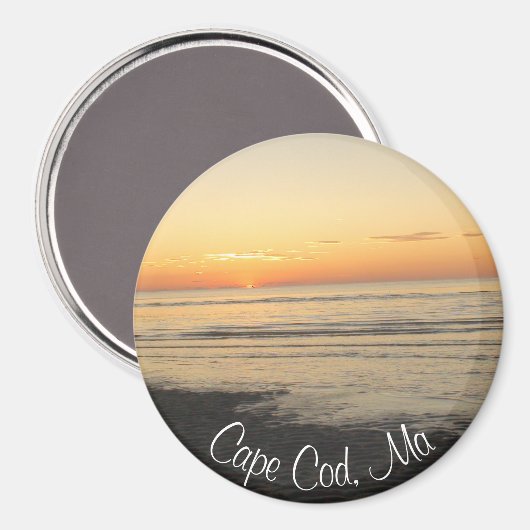 Cape Cod, Massachusetts Sunset souvenir Magnet (Voorkant / Achterkant)