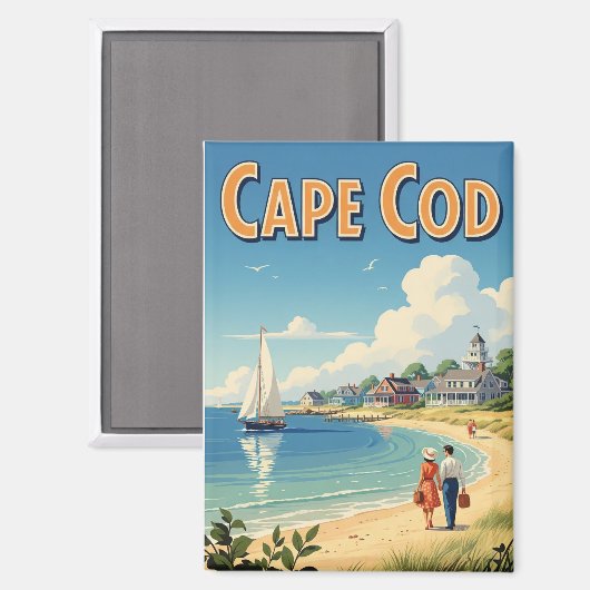 Cape Cod Massachusetts Travel Magneet (Voorkant / Achterkant)