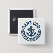 Cape Cod Massachusetts Vierkante Button 5,1 Cm (Voorkant /achterkant)