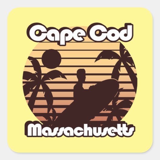 Cape Cod Massachusetts Vierkante Sticker (Voorkant)