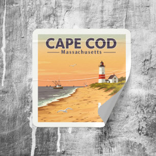  Cape Cod Massachusetts Vierkante Sticker