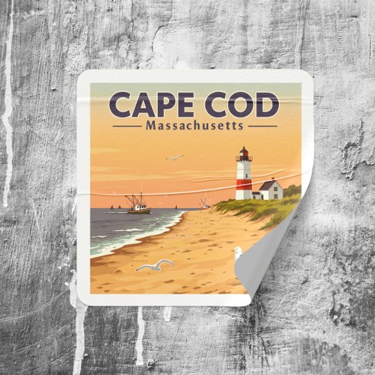 Cape Cod Massachusetts Vierkante Sticker