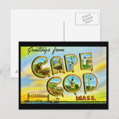 Cape Cod Massachusetts Vintage Ansichtkaart Briefkaart (Voorkant / Achterkant)