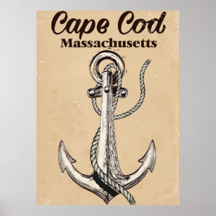 Cape Cod Massachusetts Vintage poster
