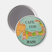 Cape Cod Massachusetts vintage reis Magnet (Voorkant / Achterkant)