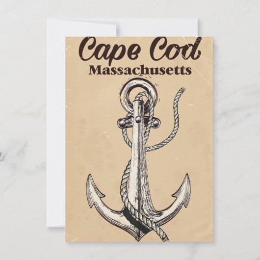 Cape Cod Massachusetts Vintage reisposter Kaart (Achterkant)