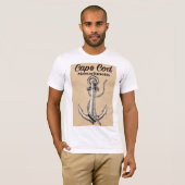 Cape Cod Massachusetts Vintage reisposter T-shirt (Voorkant volledig)