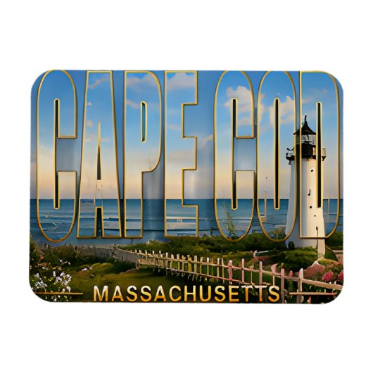 Cape Cod Massachusetts Vuurtoren Kust Reizen Magneet (Horizontaal)