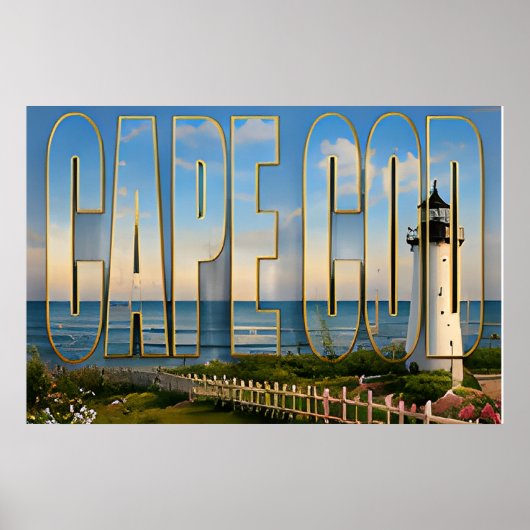 Cape Cod Massachusetts Vuurtoren Kustreis Poster (Voorkant)
