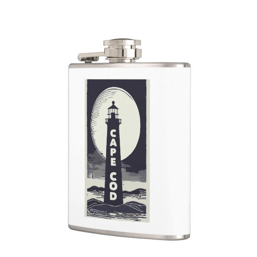 Cape Cod Massachusetts vuurtoren maan Heupfles (Links)