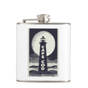 Cape Cod Massachusetts vuurtoren maan Heupfles
