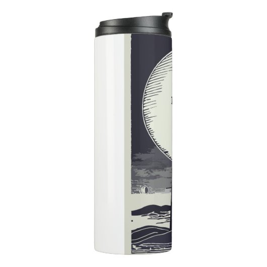 Cape Cod Massachusetts vuurtoren maan Thermosbeker (Gedraaid links)