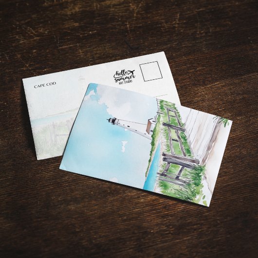 Cape Cod Massachusetts Waterverf Briefkaart