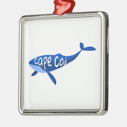 Cape Cod Massachusetts Whale Metalen Ornament (Links)