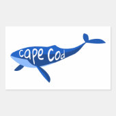 Cape Cod Massachusetts Whale Rechthoekige Sticker (Voorkant)