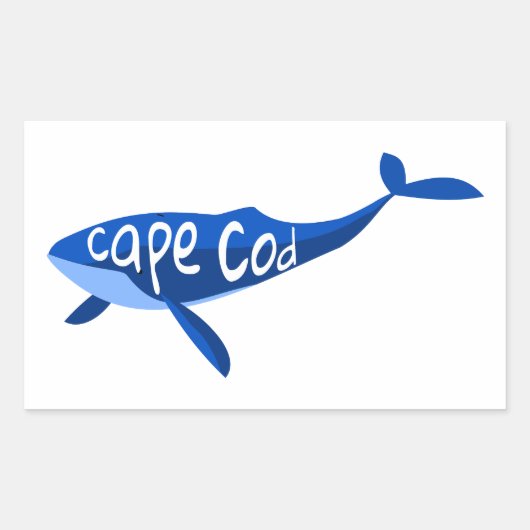 Cape Cod Massachusetts Whale Rechthoekige Sticker (Voorkant)