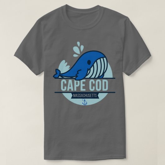 Cape Cod Massachusetts Whale T-shirt (Design voorkant)