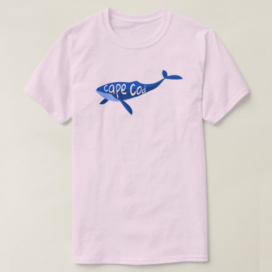 Cape Cod Massachusetts Whale T-shirt (Design voorkant)