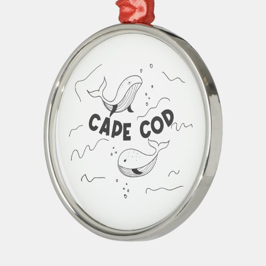 Cape Cod Massachusetts Whales Metalen Ornament (Links)