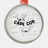 Cape Cod Massachusetts Whales Metalen Ornament (Voorkant)