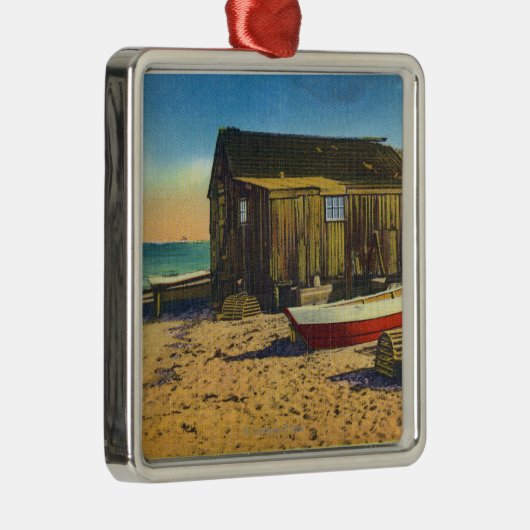 Cape Cod, MassachusettsView of a Lobster Shack Metalen Ornament (Rechts)