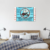 Cape Cod Mayflower Eatmor Cranberries Brand Canvas Afdruk (Insitu (Slaapkamer))