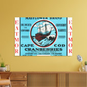 Cape Cod Mayflower Eatmor Cranberries Brand Canvas Afdruk (Insitu (Woonkamer))