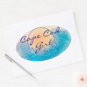 Cape Cod Meisje Ovale Stickers (4 per vel) (Envelop)