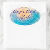 Cape Cod Meisje Ovale Stickers (4 per vel) (Tas)