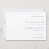 CAPE COD Minimalistische 3 foto-huwelijkskaart Bedankkaart (Achterkant)