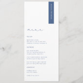 CAPE COD Modern Wedding Place Card Menu (Voorkant)