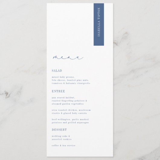 CAPE COD Modern Wedding Place Card Menu (Voorkant)