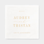 CAPE COD Moderne minimalistische bruiloft Folie Servetten (Voorkant)