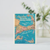 Cape Cod Nantucket & Martha's Vineyard ansichtkaar Briefkaart (Staand voorkant)