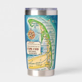 Cape Cod National Seashore Geïsoleerde Tumbler Drinkbeker (Achterkant)