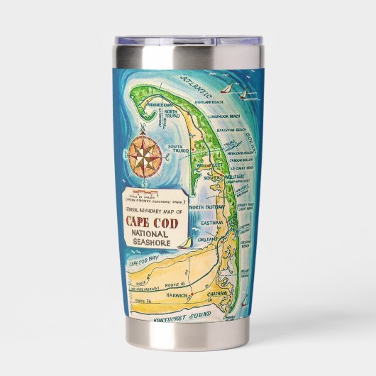 Cape Cod National Seashore Geïsoleerde Tumbler Drinkbeker (Voorkant)