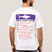 Cape Cod National Seashore - haaienveiligheid! T-shirt (Achterkant)