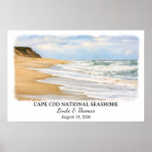 Cape Cod National Seashore Massachusetts Aquarel Poster (Voorkant)