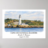 Cape Cod National Seashore Massachusetts Aquarel Poster (Voorkant)