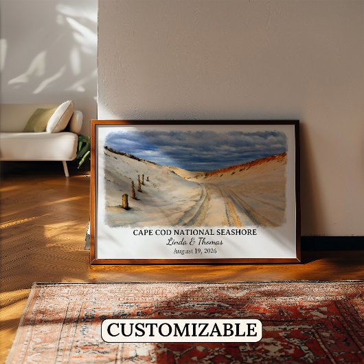 Cape Cod National Seashore Massachusetts Aquarel Poster