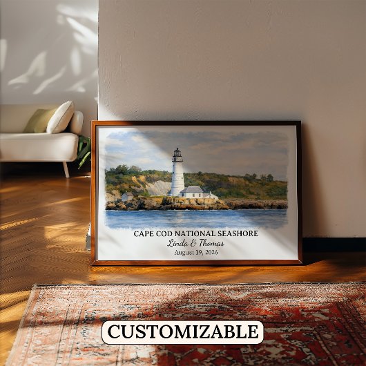 Cape Cod National Seashore Massachusetts Aquarel Poster