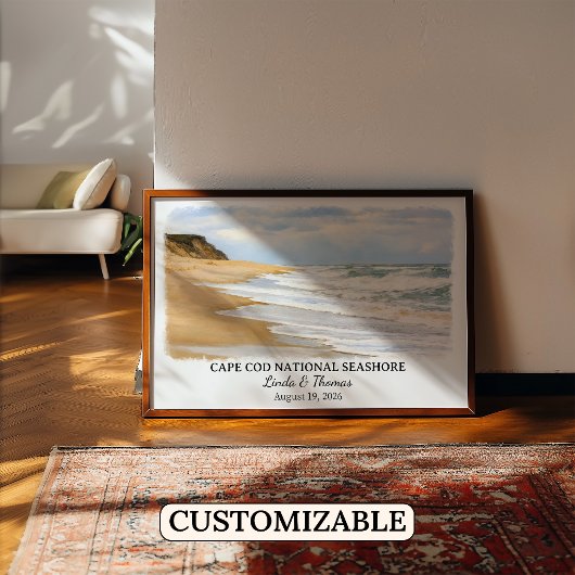 Cape Cod National Seashore Massachusetts Aquarel Poster