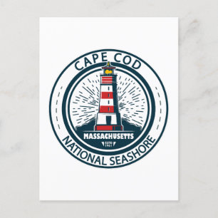 Cape Cod National Seashore Massachusetts Badge Briefkaart